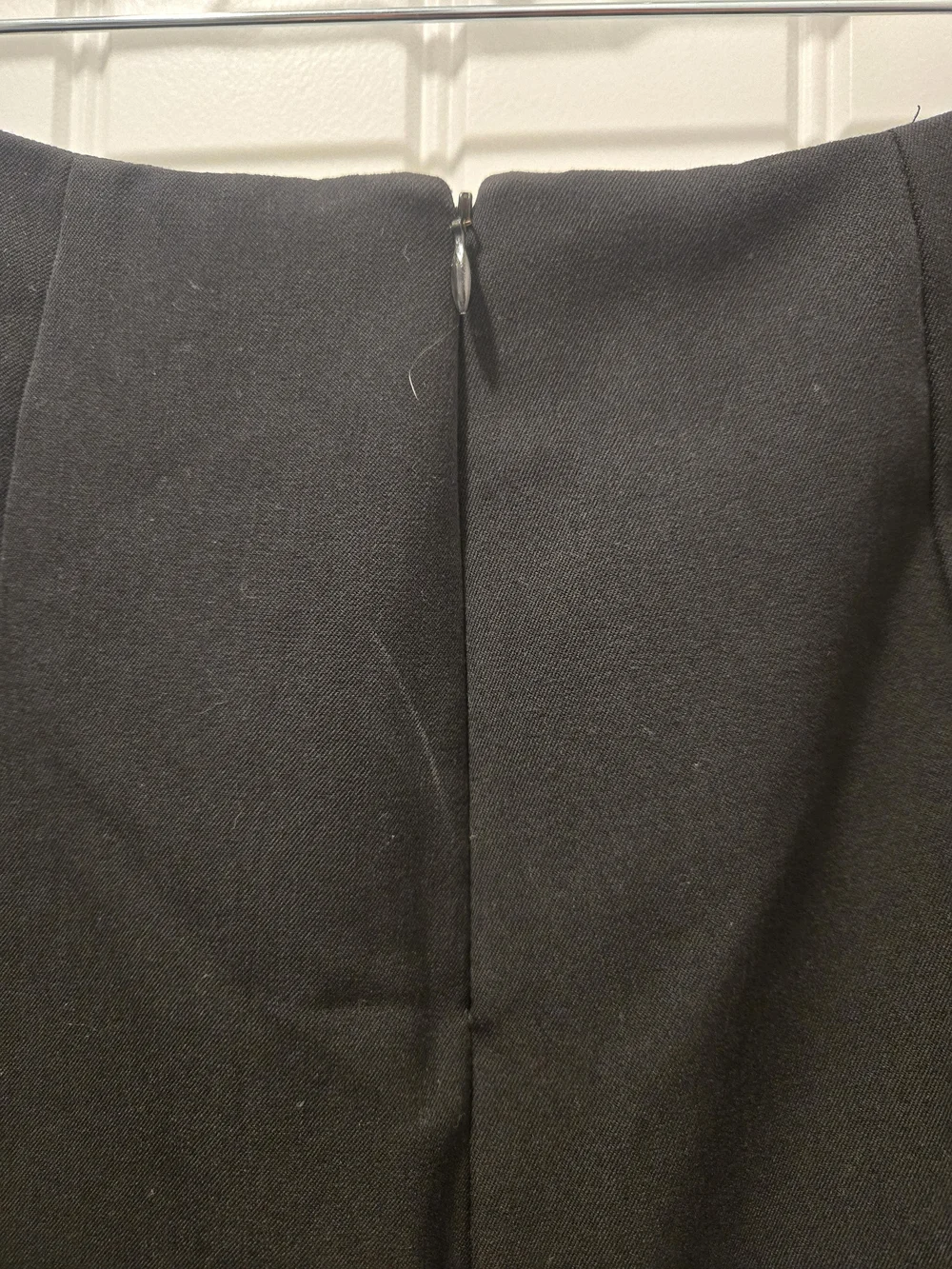 George Black A-Line Skirt with Lace Trim